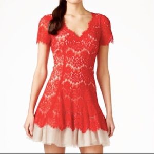 Red Lace Formal Dress